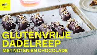 Glutenvrije dadelreep met noten quinoa en chocolade 🍫  Sofie Dumont [upl. by Orvil]