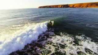 Surfing at Mirleft  Aerial shots HD 1080P [upl. by Inerney670]