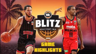 Illawarra Hawks Vs Perth Wildcats NBL Blitz 2024 Game Highlights [upl. by Ocihc]