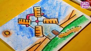 How to draw a windmill  Art for kids [upl. by Nitram973]