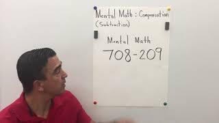 Mental Math Compensation Subtraction Example 2  My Growing Brain [upl. by Klusek]