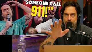 Chris DElia Reacts to Man Having Seizure at His Show [upl. by Neelrad81]