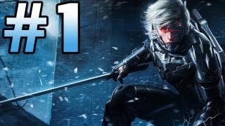 Metal Gear Rising Revengeance Walkthrough Part 1  Chapter 1 Hard Difficulty PS3X360 HD [upl. by Llezom]