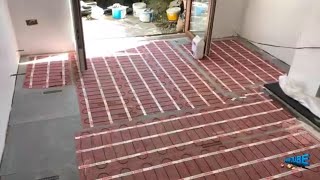 Heated Floor on Concrete Slab with Strata Heat [upl. by Neehs]