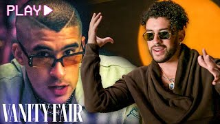 Bad Bunny Rewatches His Music Videos From quotCallaítaquot to quotYo Perreo Solaquot  Vanity Fair [upl. by Sidnac]