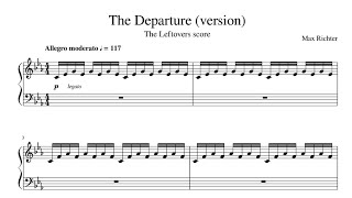 The Departure  Max Richter Piano Sheet Music [upl. by Crompton]