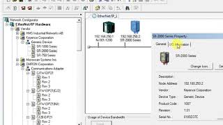SR 2000 EthernetIP setup to Omron PLC [upl. by Manlove]