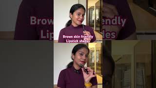 LIPSTICK FOR INDIAN SKIN  Brown skin friendly shades  Lipstick swatches lipstick lipstickswatch [upl. by Cullen]