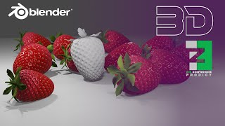 STRAWBERRY 3D PREVIEW  Made in BLENDER 292 blender3d blender strawberry 3dmodeling [upl. by Ecyrb]