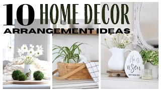 Spring Decor Groupings  Farmhouse Style Arrangements  Coffee Table Decor  End Table Arrangements [upl. by Aeniah]