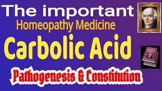 Pathogenesis amp Constitution of Carbolic Acid [upl. by Orrin]