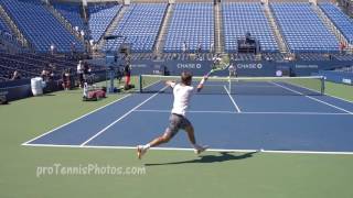 Dimitrov v R Harrison 2016 US open practice 4K [upl. by Susumu]