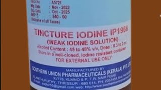 Tincture iodine chemical composition and uses in telugu [upl. by Anida]