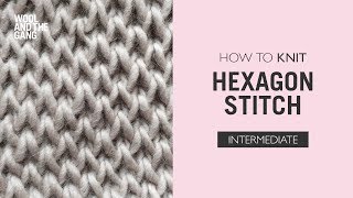 How to Knit Hexagon Stitch [upl. by Mehelhteb882]