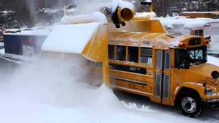 School bus going through snow blower [upl. by Keverne220]