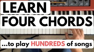 Piano chords for beginners learn four chords to play hundreds of songs [upl. by Blodgett89]