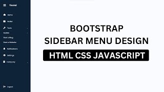 Bootstrap Sidebar Menu using HTML CSS and JavaScript [upl. by Jamnes]