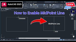 AutoCAD 2025 Tips amp Trick CP31  How to Enable MidPoint Line [upl. by Atinreb795]