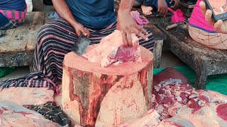 💯  Halal beef meat cutting ll Holidhani meat bajar jhenidah ll [upl. by Doxia294]