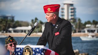 American Legion National Commander honors Four Chaplains in Florida [upl. by Billie685]