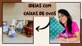 COMO FAZER mini vasos com caixas de ovos [upl. by Selway]