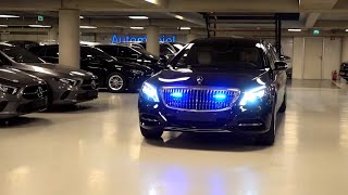 Mercedes maybach S600 Pullman 2019 Private Jet on the streetWalk around review [upl. by Aisila]