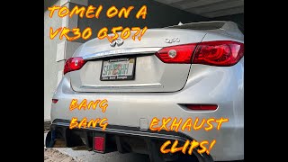 Infiniti q50 TOMEI EXHAUST INSTALL  q50  VR30  VQ [upl. by Harwill821]