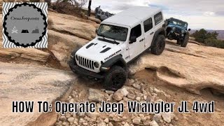 How To Operate Jeep JL Wrangler Four Wheel Drive 4wd 4x4 Command Trac Rock Trac Kentucky Ohio IN [upl. by Tiram]