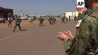 Japan ambassador meets peacekeepers in Juba [upl. by Care]