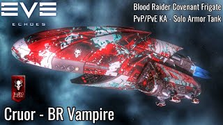 EVE Echoes Cruor  Blood Raider Frigate  PvPPvE Active Armor Tank Build  Kalevalas Expanse [upl. by Barram]