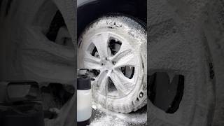 Ultra Foamy ASMR Wheel Clean satisfyingdetail asmrcleaning cleaningsounds detailing [upl. by Ahsiugal]