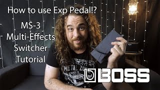 Boss MS3  How to use Expression Pedal [upl. by Ahsenahs360]