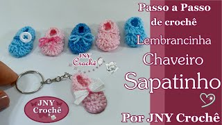 LEMBRANCINHA de crochê  Sapatinho  JNY Crochê [upl. by Pooi817]