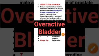 💊 Overactive bladder medicine mnemonics 💊 [upl. by Katee]