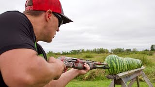 How Many Watermelons Will a Shotgun Shoot Through  Gould Brothers [upl. by Yelsel]