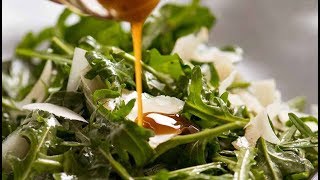 Rocket Salad with Balsamic Dressing and Shaved Parmesan [upl. by Malliw126]