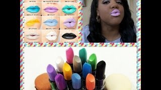 NYX Macaron Lippies All 12 Lipticks  Lip Swatches [upl. by Nnylirak]