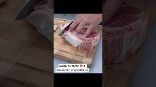 Convertimos Grasa de Carne en Chicharrón Crujiente 🔥 Resultado Sorprendente [upl. by Aisatsana799]