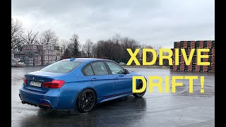 BMW f30 335d xdrive rain drift drifting chip [upl. by Nnarefinnej]