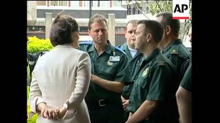 PM meets emergency workers [upl. by Llejk]