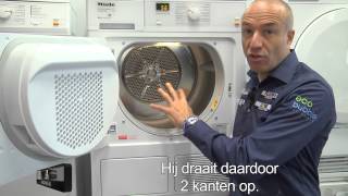 Miele droger T8164WP productvideo uitleg wasmachinenl [upl. by Aneleh601]