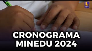 MINEDU matrículas vacantes y cronograma 2024 [upl. by Maury679]