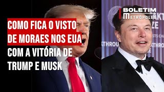 Como fica o visto de Moraes nos EUA com a vitória de Trump e Musk [upl. by Glenden]