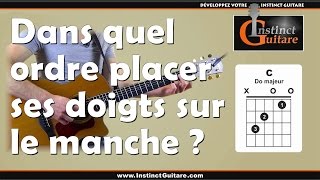 Dans quel ordre fautil placer les doigts sur le manche de sa guitare [upl. by Atneuqal]