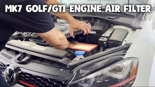 MK7 GTI Engine Air Filter Replacement DIY GOLF [upl. by Brie]