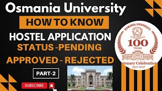 OU HOSTEL APPLICATION STATUS 2024 NIZAM COLLEGE SECUNDERABAD PG KOTI WOMES HOSTEL APPLICATION STATUS [upl. by Alyson495]