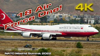 Air Force One Planes NATO Madrid Summit 2022 [upl. by Assylem510]