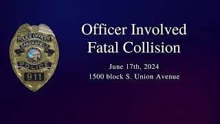 Union Avenue Officer Involved Collision 6172024 [upl. by Nnaihs]