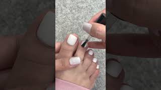 Amazing YCOATTIPS White Toe Nails 🤍🦢 nails nailart [upl. by Piselli]