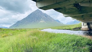 Wild camping and fishing in Glencoe the Scottish highlands catching wild brown trout June 2024 [upl. by Eendys]